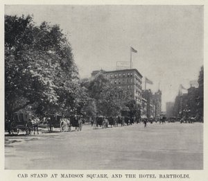 Stazione dei taxi a Madison Square e Hotel Bartholdi da American Photographer