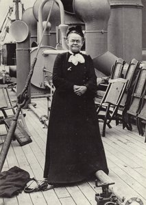 Carrie Nation (1846-1911), attivista radicale americana per la temperanza, c1905 (foto b/n) da American Photographer