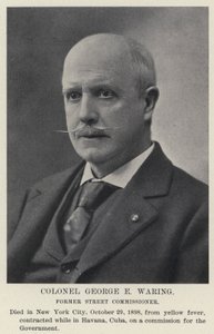 Colonnello George E Waring, ex commissario delle strade (foto in bianco e nero) da American Photographer