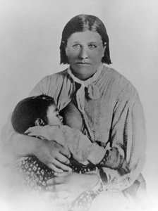 Cynthia Ann Parker con sua figlia Prari Flower, c.1861 da American Photographer