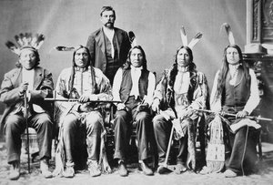 Delegazione di capi Sioux, guidata da Nuvola Rossa (1822-1909) a Washington D.C. per incontrare il presidente Ulysses S. Grant (1822-85) nel 1870