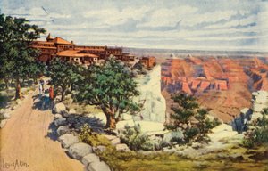 Hotel El Tovar sul Rim, Parco Nazionale del Grand Canyon (foto a colori) da American Photographer
