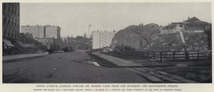 Fifth Avenue, vista verso Mt Morris Park da One Hundred and Eighteenth Street da American Photographer