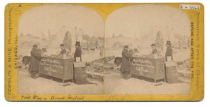 Primo negozio nel distretto bruciato, 1871 da American Photographer
