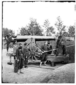 Cannone pesante a Fort Woodbury, Virginia, 1861 da American Photographer