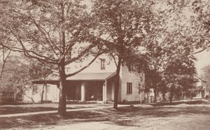 Sede del "The Minerva", il primo club letterario femminile, New Harmony, Indiana (foto b/n) da American Photographer
