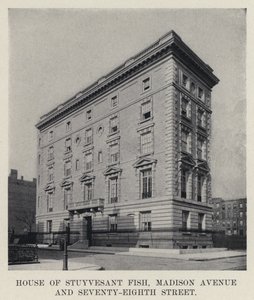 Casa di Stuyvesant Fish, Madison Avenue e Seventy-Eighth Street da American Photographer
