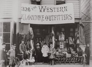 Negozio di forniture per il Klondike, Cordova Street, Vancouver 1897