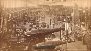 Cannoni di Krupp, esposizione tedesca, Esposizione Internazionale del Centenario, Filadelfia, 1876 (stampa all