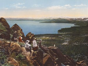 Il lago Tahoe dal Monte Watson, California (foto a colori) da American Photographer
