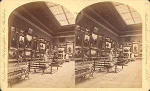 Memorial Hall, Dipartimento Americano, Esposizione Internazionale del Centenario del 1876, Filadelfia (stampa stereoscopica) da American Photographer