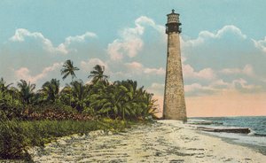 Miami, Florida, 1925 circa: Capo Florida e il faro (foto a colori) da American Photographer