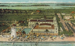 Miami, Florida, 1925 circa: Casinò di Miami Beach (foto a colori) da American Photographer