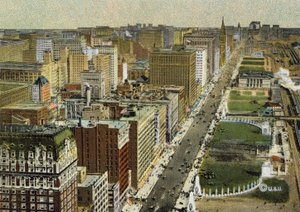 Michigan Boulevard, vista verso nord, vista dall