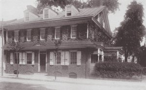 Filadelfia: Sito della casa del fondatore di Germantown (foto b/n) da American Photographer