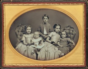 Ritratto di cinque bambini, c. 1850 (foto) da American Photographer