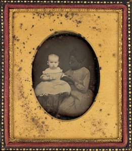 Ritratto di bambino e giovane donna, 1850 ca. 1850 (foto) da American Photographer