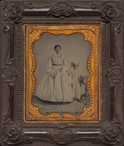 Ritratto di donna e ragazzo, c. 1863 (foto) da American Photographer