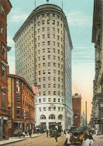 Providence, Rhode Island: Turks Head Building e Westminster Street (foto a colori) da American Photographer
