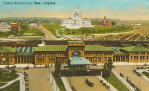 Providence, Rhode Island: Union Station e State Capitol (foto a colori) da American Photographer
