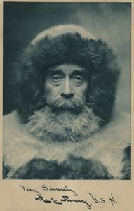 Robert Peary (1856-1920), esploratore artico americano (foto b/n) da American Photographer