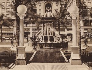 San Diego: Fontana elettrica nel Plaza Park, di fronte all