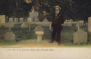 Sito del vecchio forte, Burial Hill, Plymouth, Massachusetts (foto a colori) da American Photographer