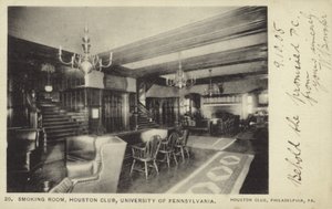 Sala fumatori, Houston Club, Università della Pennsylvania, Philadelphia da American Photographer