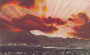 Tramonto dietro il Pikes Peak, Colorado (foto a colori) da American Photographer