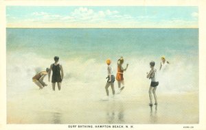 Bagno di surf, Hampton Beach, New Hampshire, 1920 circa (foto a colori) da American Photographer