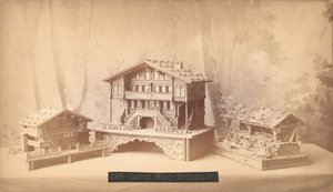 Cottage svizzeri, modelli scolpiti, Esposizione Internazionale del Centenario di Filadelfia, 1876 da American Photographer