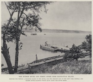 Il fiume Hudson e la costa del New Jersey da Manhattan Island