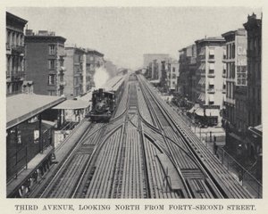 Terza Avenue, vista verso nord dalla Quarantaduesima Strada (foto in bianco e nero) da American Photographer