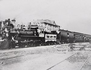 Treno con bandiere da American Photographer