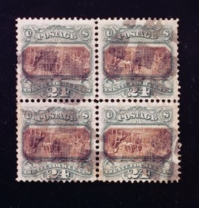 24-Cent Firma della Dichiarazione di Indipendenza, blocco di quattro, 1869