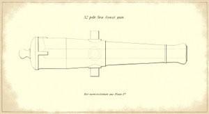 Cannone costiero da 32 libbre, dal manuale ufficiale dell