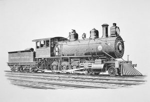 Una locomotiva tipo Consolidation 2-8-0 costruita da Baldwin nel giugno 1889 per la Northern Pacific Railway da American School