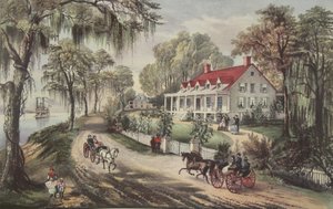 Una casa sul Mississippi, pub. 1871, Currier & Ives da American School