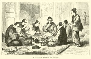 Una famiglia giapponese a cena