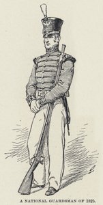 Un membro della Guardia Nazionale del 1825 da American School