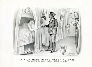 Un incubo nel vagone letto: Oh, ero così assetato! Coro: Asciugati e scoppia., pubblicato c.1875