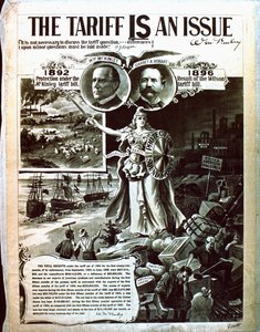 Poster politico a favore del codice fiscale di McKinley rispetto a quello di Wilson