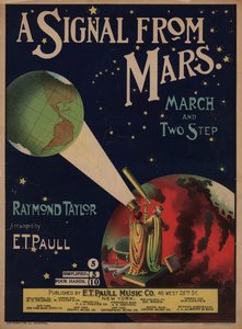 Un segnale da Marte (litografia a colori) da American School