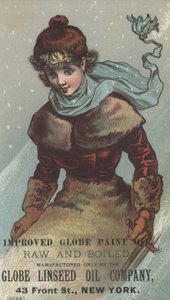 Pubblicità per la vernice migliorata della Globe Linseed Oil Company, c.1880 da American School