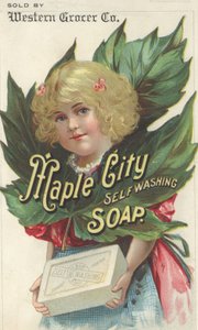 Pubblicità per il sapone auto-lavante Maple City, c.1880 da American School