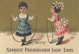Pubblicità per il lardo a foglia di Filadelfia di Napheys, c.1880