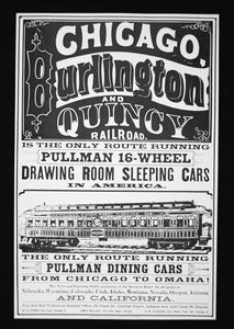 Pubblicità per Pullman Cars di Chicago, c.1875 da American School