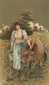 Pubblicità per il burro di Jersey di Swift, c.1880 da American School