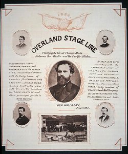 Pubblicità per la Overland Stage Line