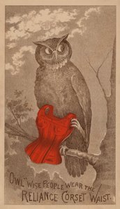 Cartolina pubblicitaria per corsetti Reliance